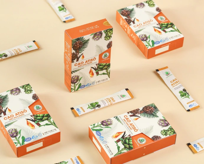 A group of Packaging sitting on top of a table design by Since 90 Design